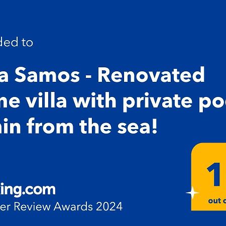 Villa Samos - Renovated Stone Villa With Private Pool- 2 Min From The Sea! Ágios Konstantínos Dış mekan fotoğraf