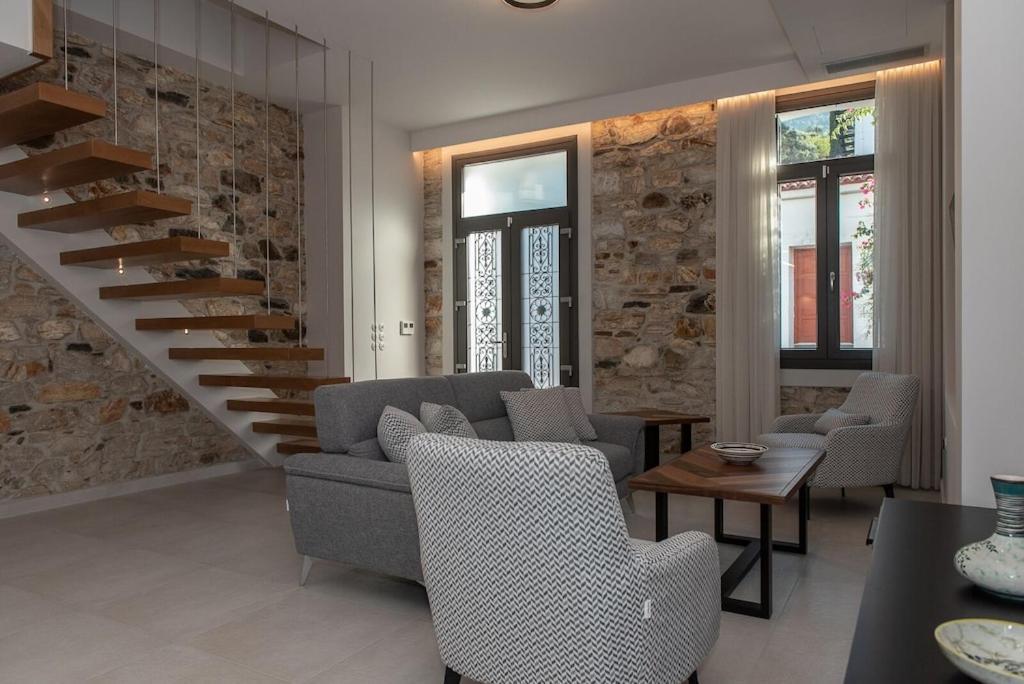 Villa Samos - Renovated Stone Villa With Private Pool- 2 Min From The Sea! Ágios Konstantínos Dış mekan fotoğraf